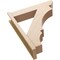 Ekena Millwork 8-in W x 36-in D x 42-in H Balboa Slat Rough Cedar Woodgrain TimberThane Outlooker, Primed Tan OUTUR080X36X42BOA24RCPR - alternate 4